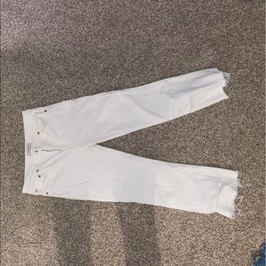 Trave White Cropped Jeans